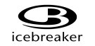 Logo of the brand "Icebreaker" featuring a stylized black letter "B" within an oval above the word "icebreaker" in lowercase black text.