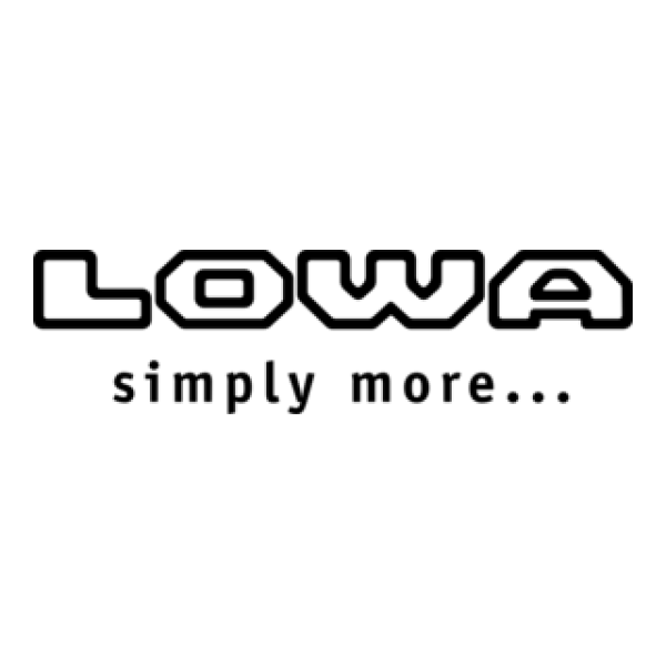 A black LOWA empty letters appears against a white background