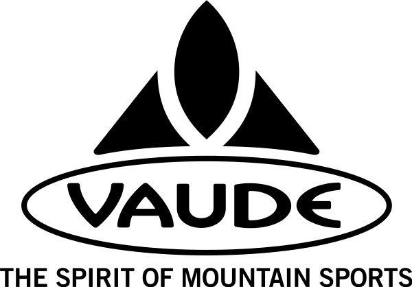 Vaude Schwarzes Logo mit Text