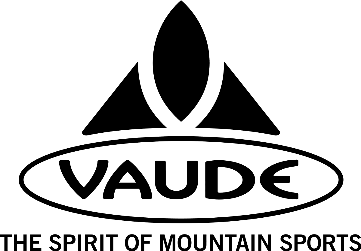 Vaude Schwarzes Logo mit Text