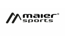 Logo of "Maier Sports" in black on a light gray background. The design includes a stylized "M" resembling mountain peaks, conveying outdoor activity.